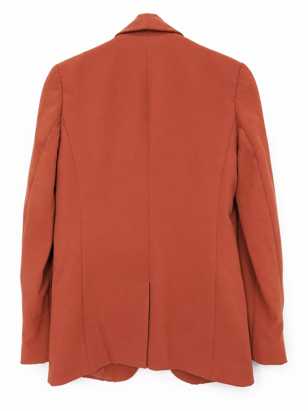 Express Women's Rust Open-Front Shawl Collar Blazer - Picture 2 of 8